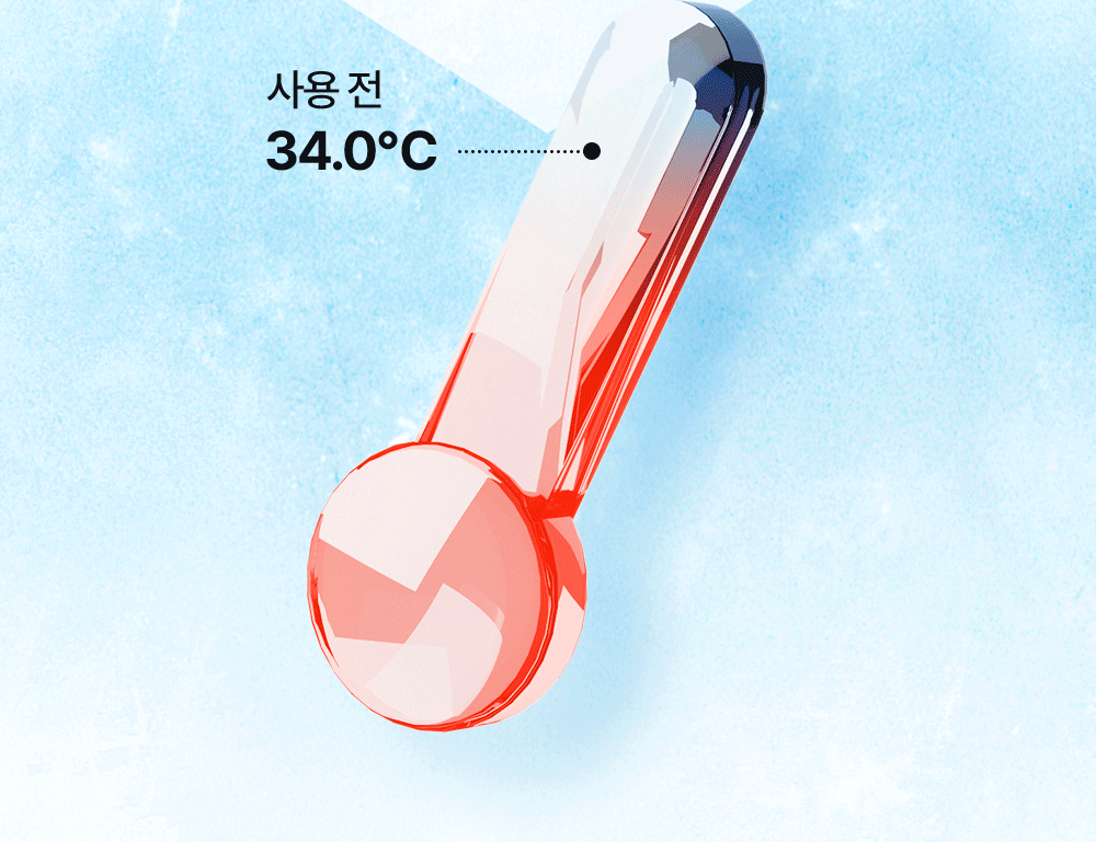 사용 즉시 피부온도가 -4℃ DOWN!