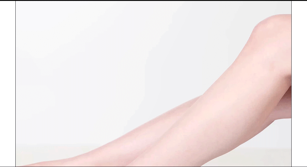 제품을 다리에 바르는 gif 이미지