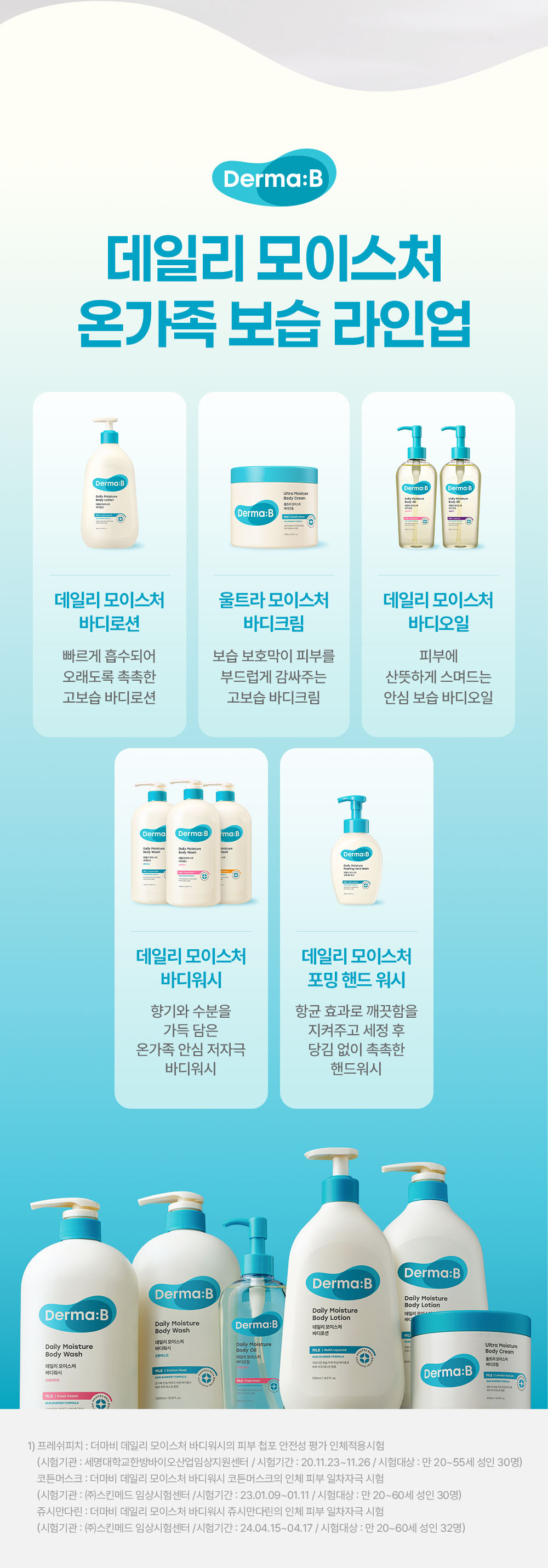 데일리 모이스처 온가족 보습 라인업