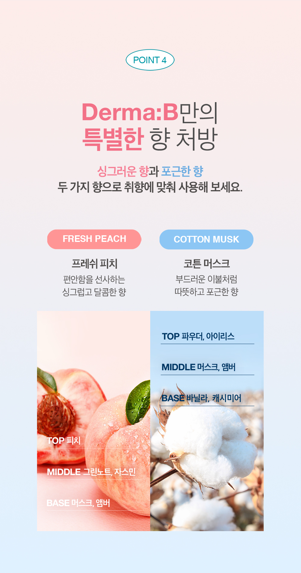 POINT 4. Derma:B만의 특별한 향 처방
