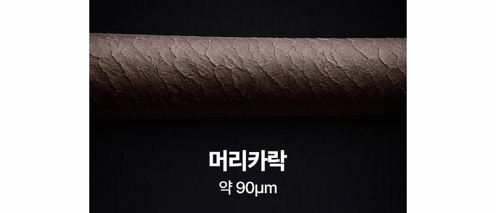 머리카락보다 얇은 초극세사 시트가 피부에 부드럽게 밀착되는 모습