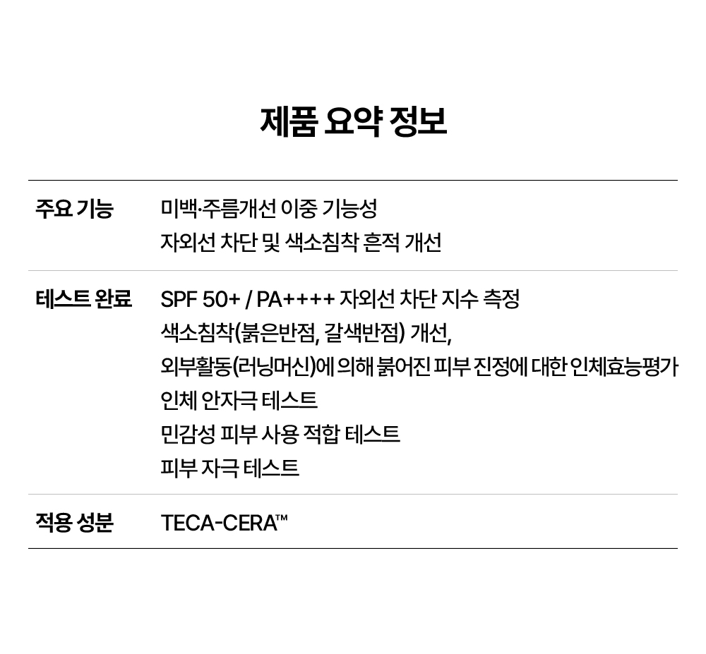 제품 요약 정보